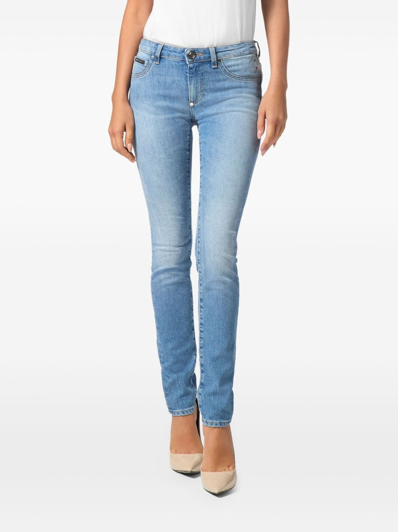 PHILIPP PLEIN logo-patch jeans outlook