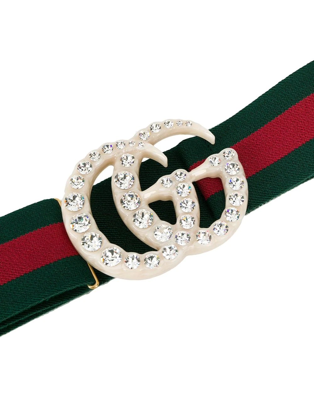 Web elastic belt with embellished GG - 2