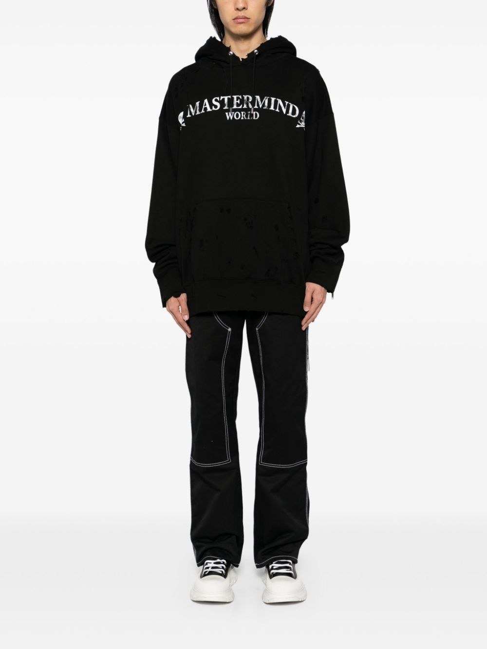 logo-print hoodie - 4