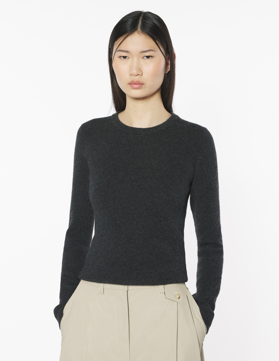 FINE RIB CASHMERE FITTED JUMPER - 3