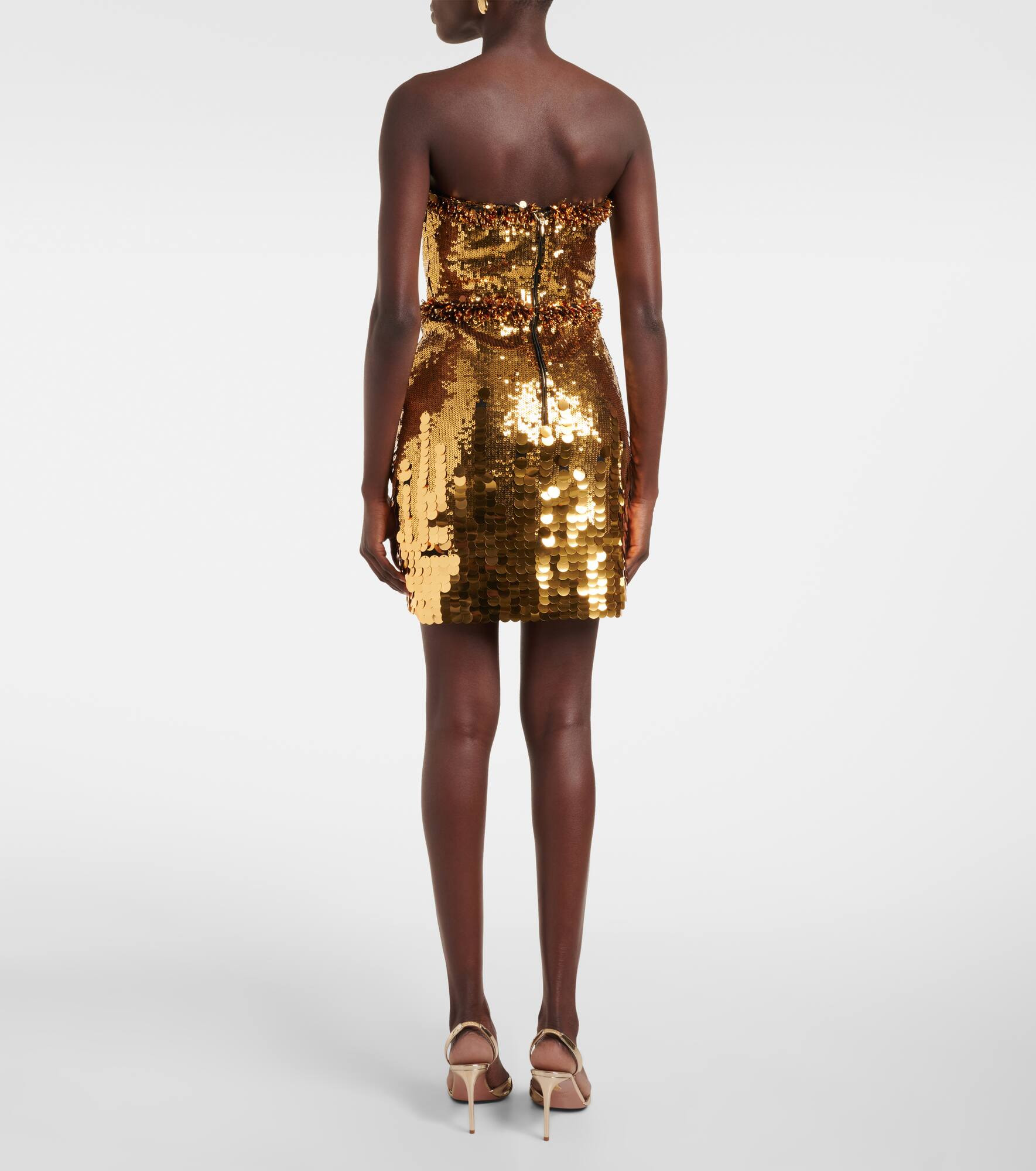 Golden Hour sequined cocktail dress - 3