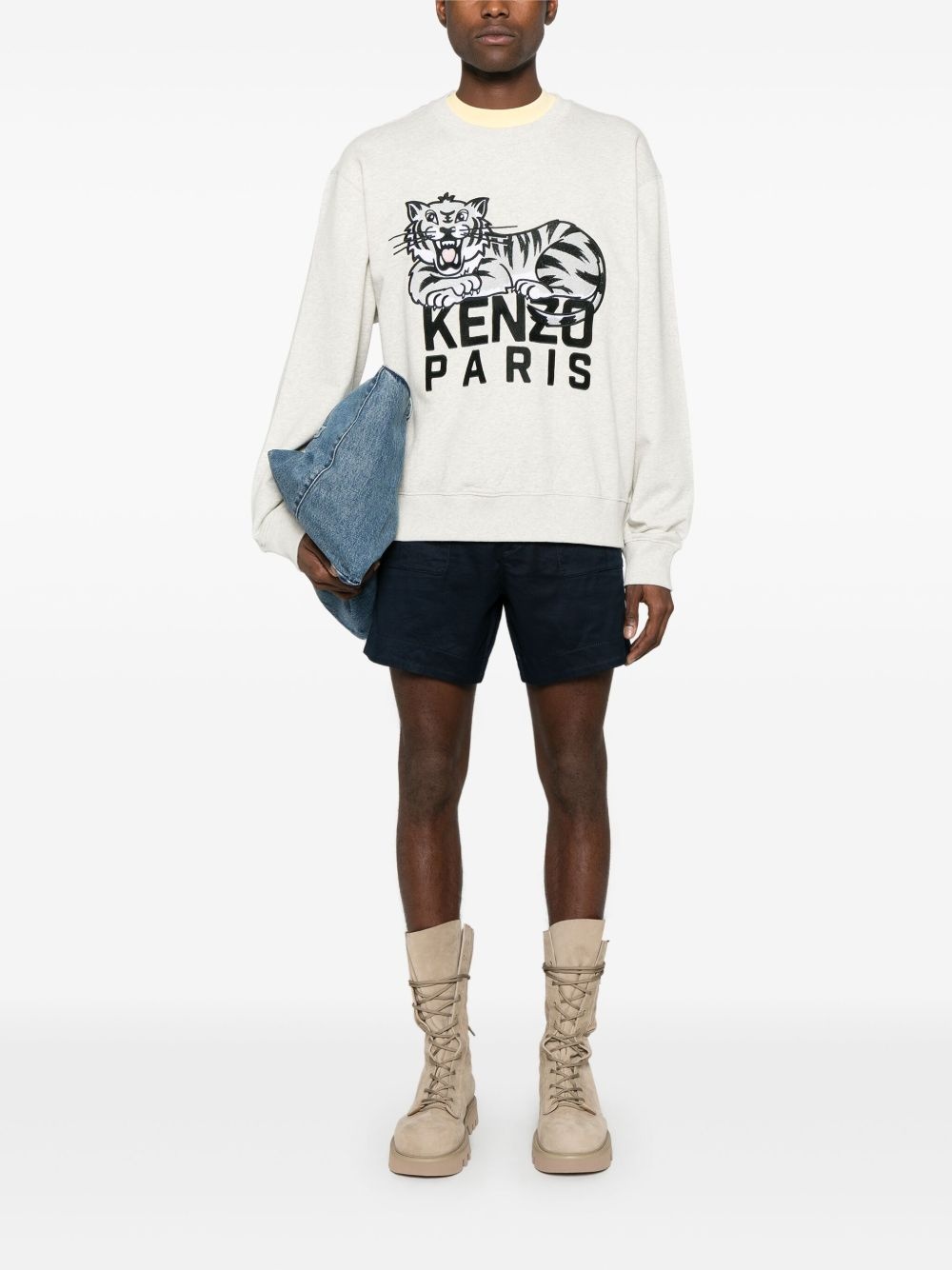"Happy Tiger" embroidered sweatshirt - 2