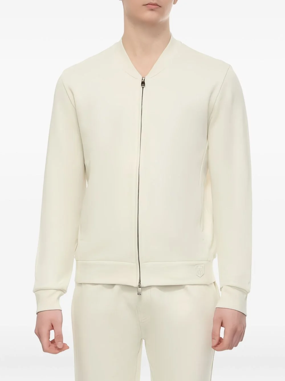 long-sleeve zip-up cardigan - 1