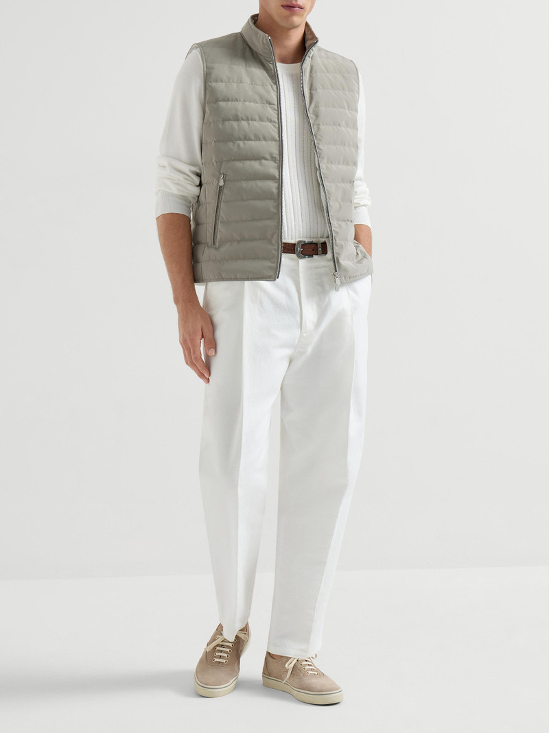 Men's Bonded Nylon Down Vest - Khaki 6