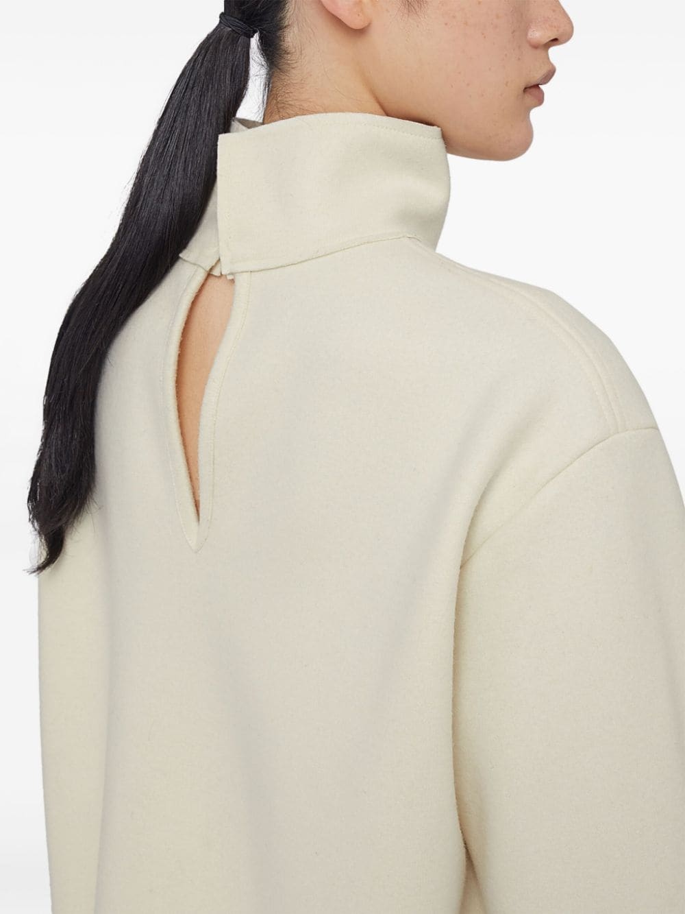 high-neck wool top - 4