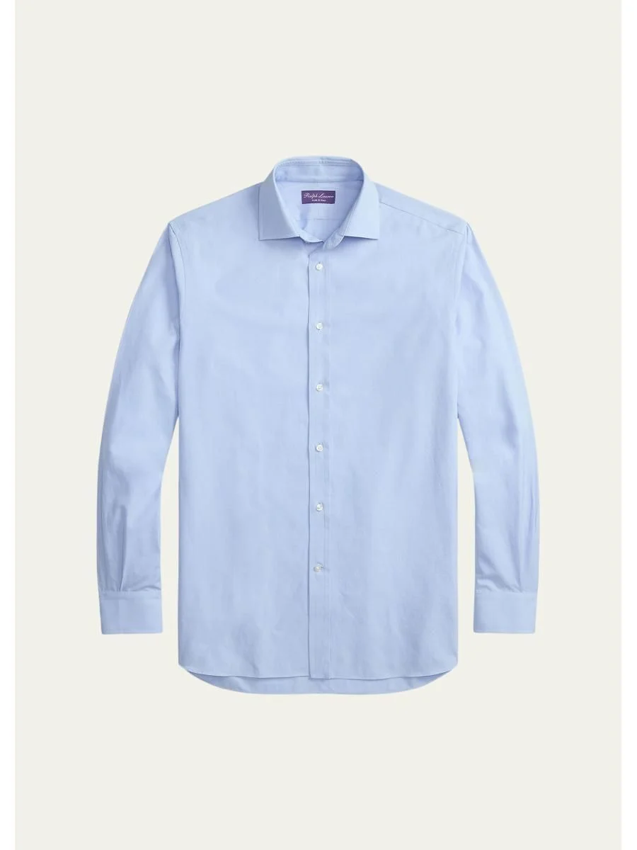 Men's Diamond-Textured Oxford Sport Shirt - 1