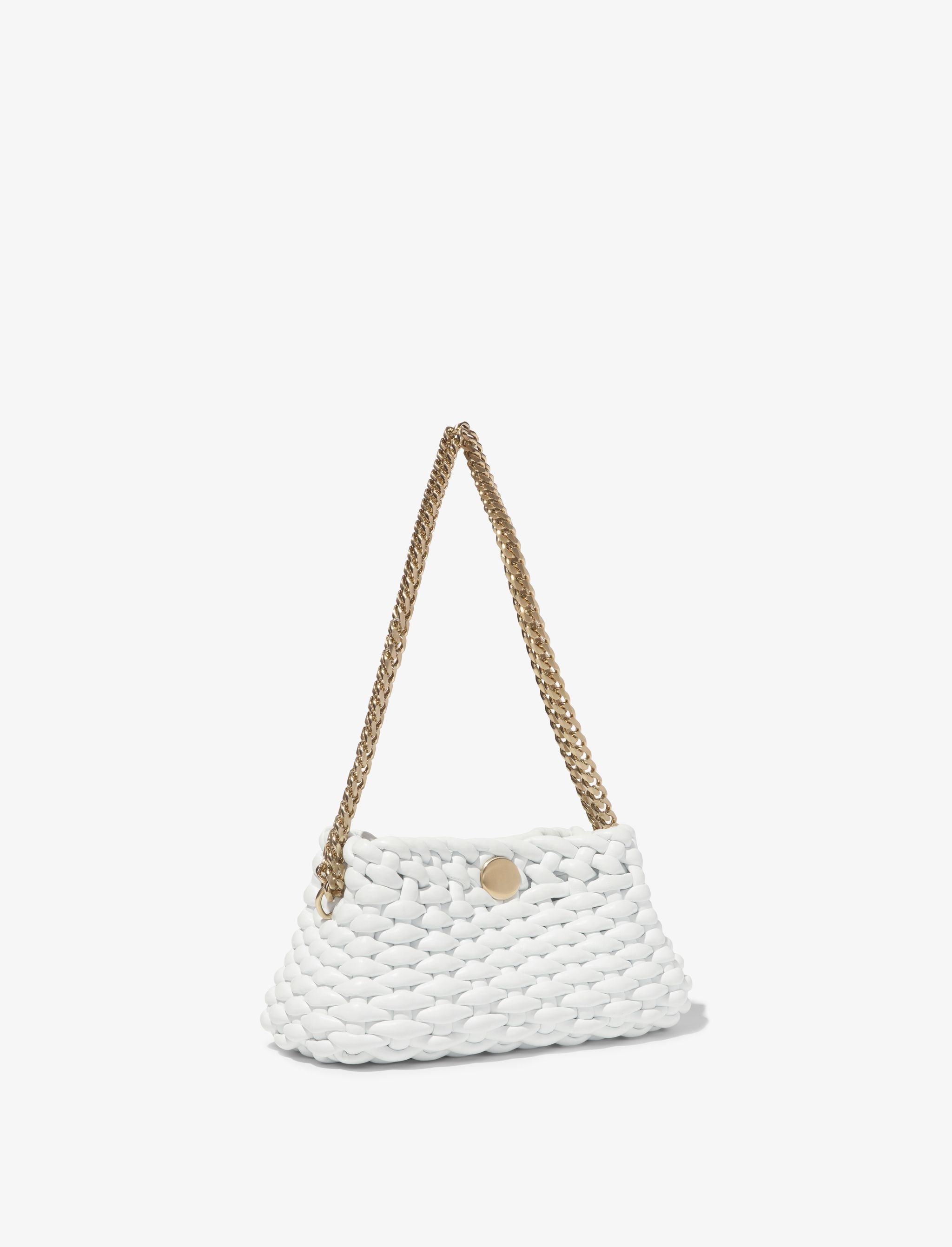 Small Woven Leather Chain Tobo Bag - 4