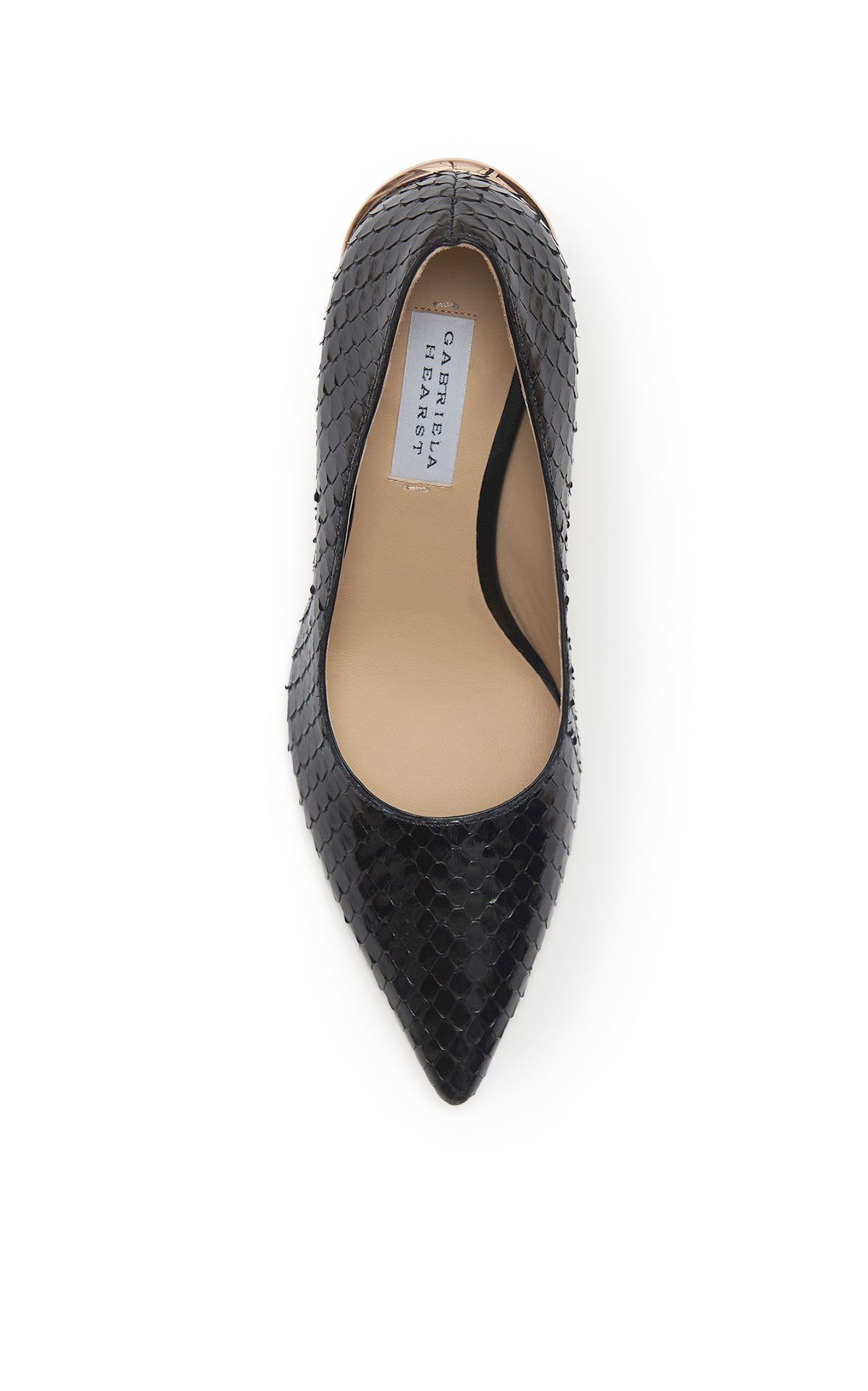 Edwina High Heel Stiletto Pump in Black Snakeskin - 5