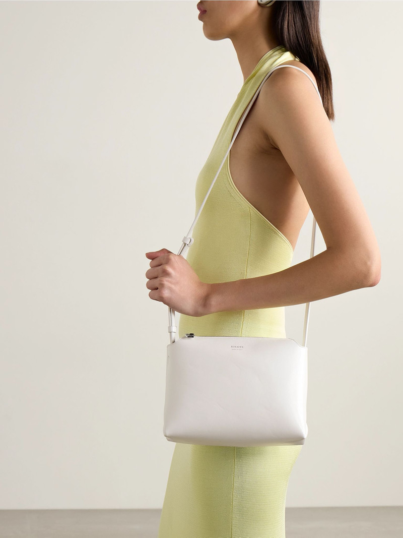 KHAITE Lina medium leather shoulder bag White outlook