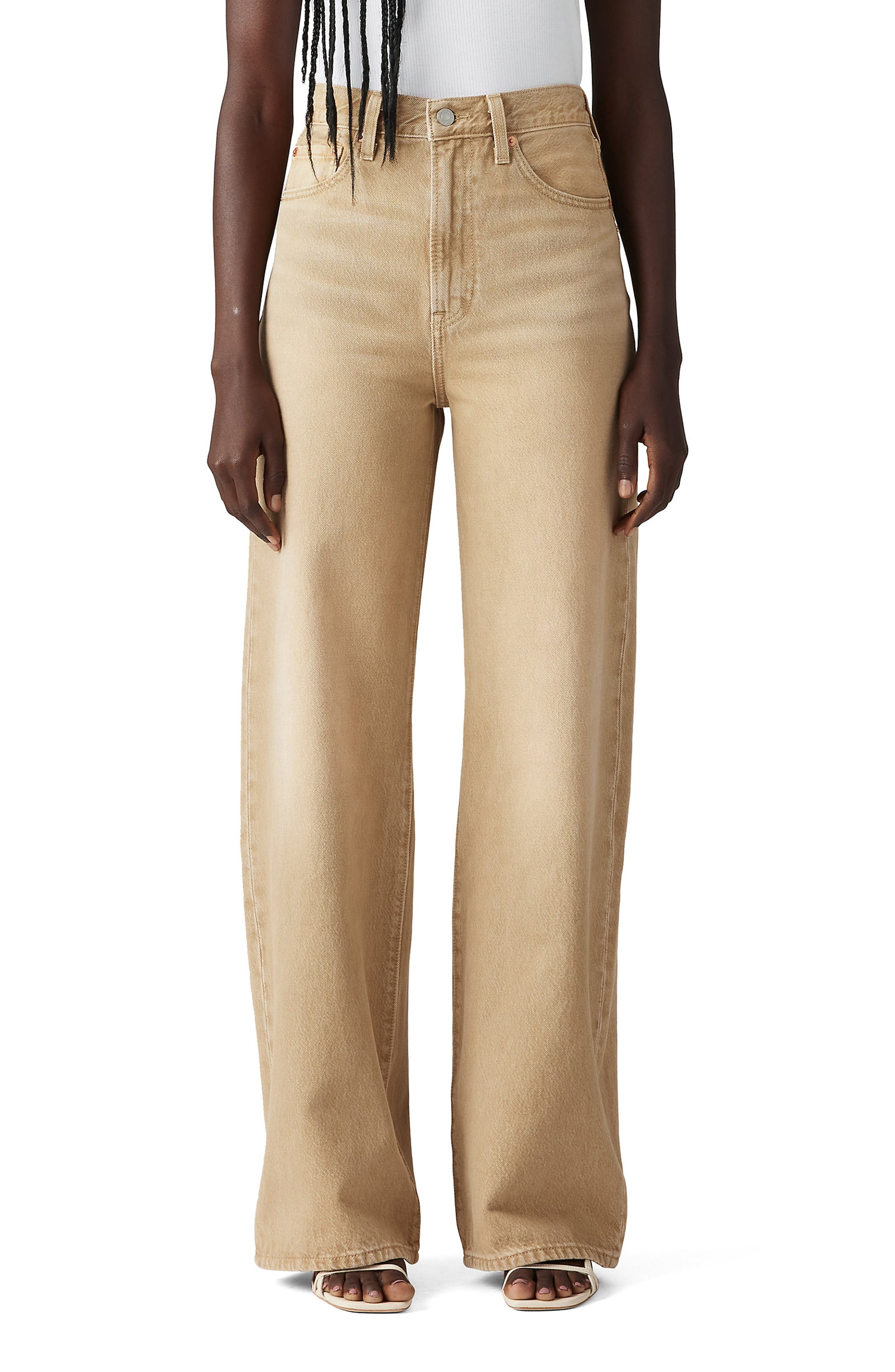 levi's Ribcage High Waist Wide Leg Jeans in Scraped Travertine at Nordstrom - 1