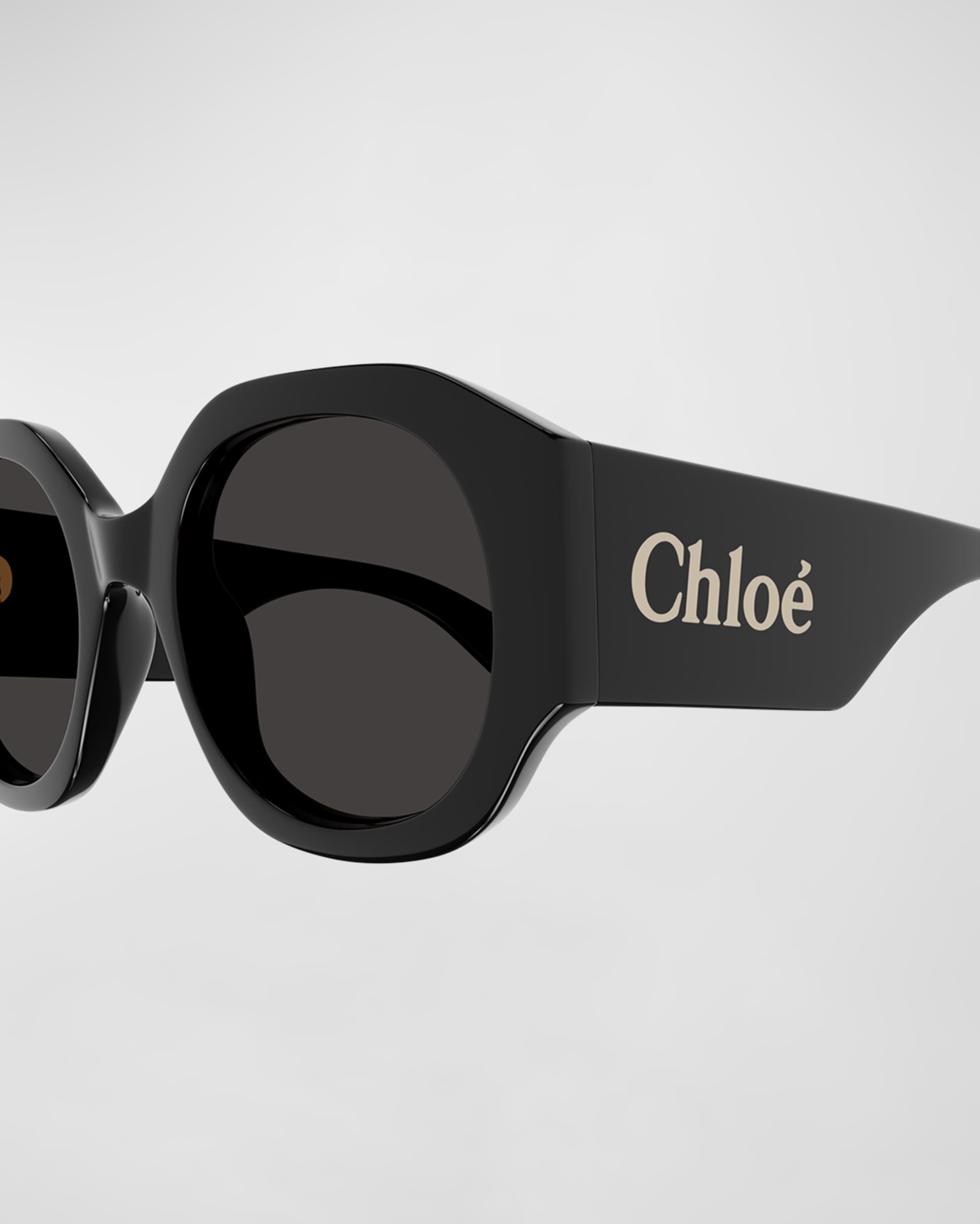 Logo Acetate Round Sunglasses - 2