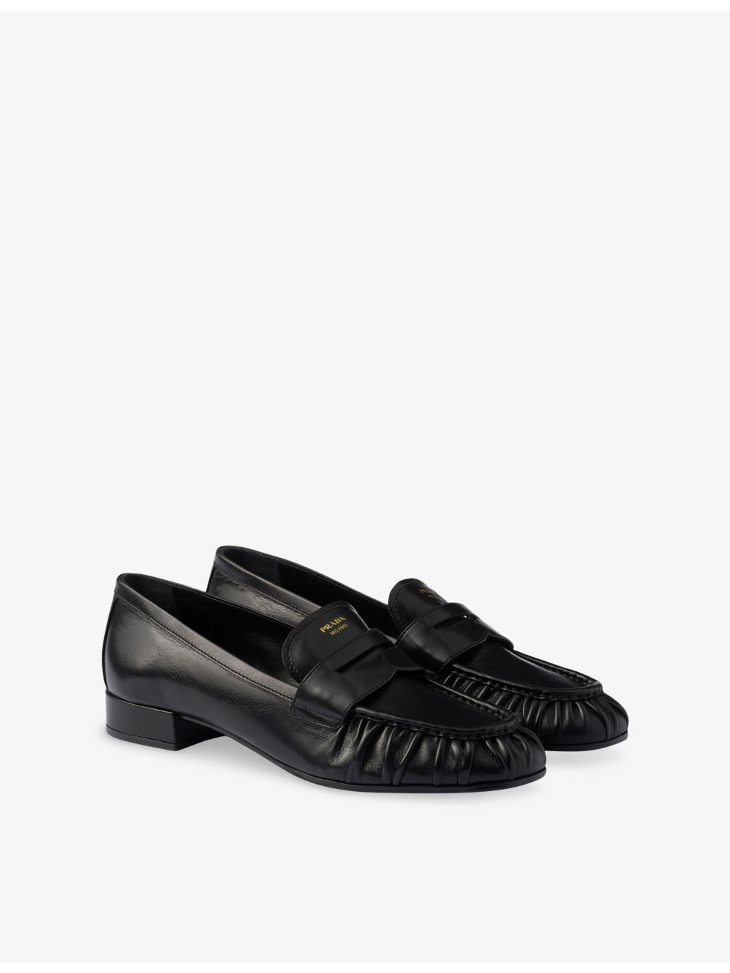 Brand-Foiled Leather Loafers - 3