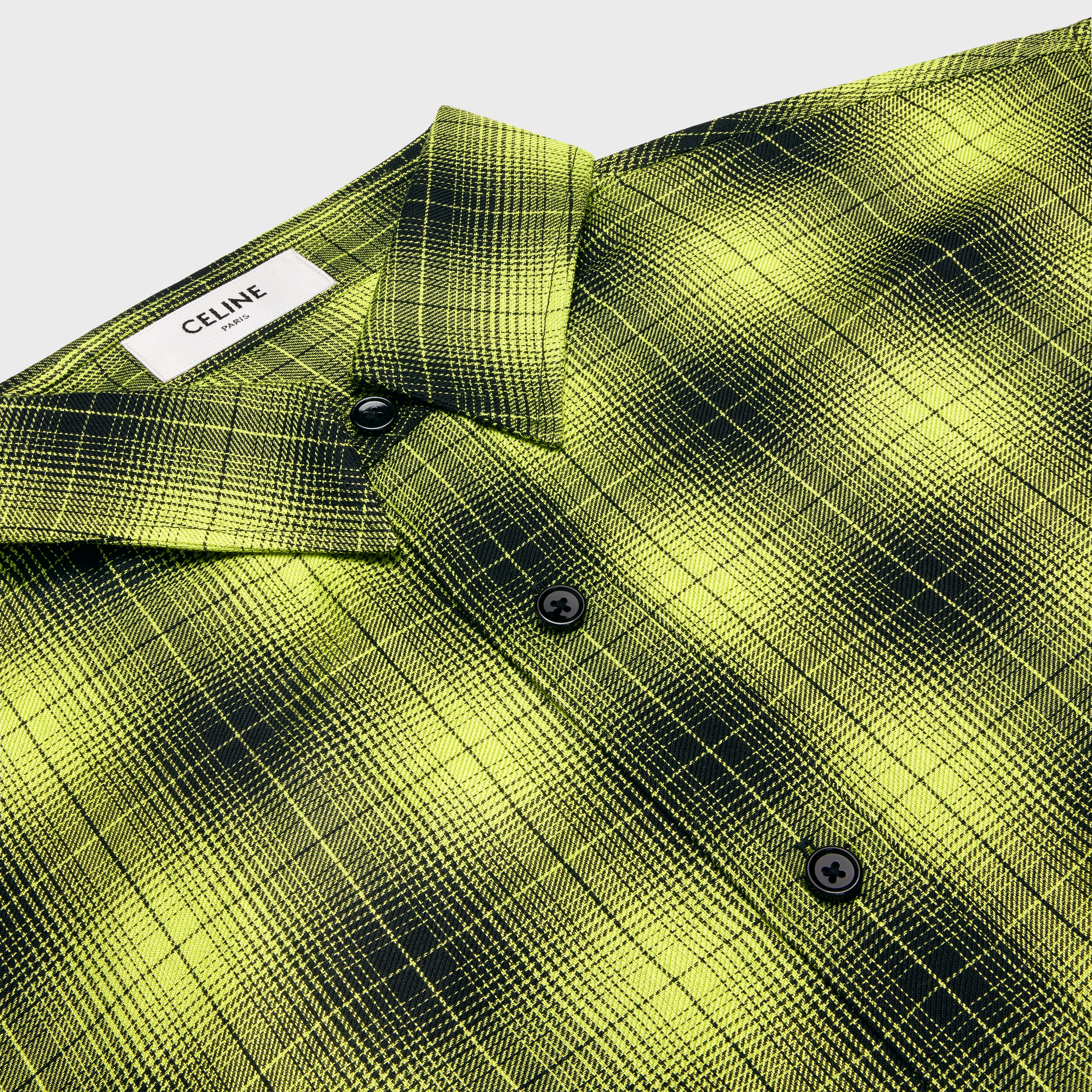 oversized shirt in checked wool - 3