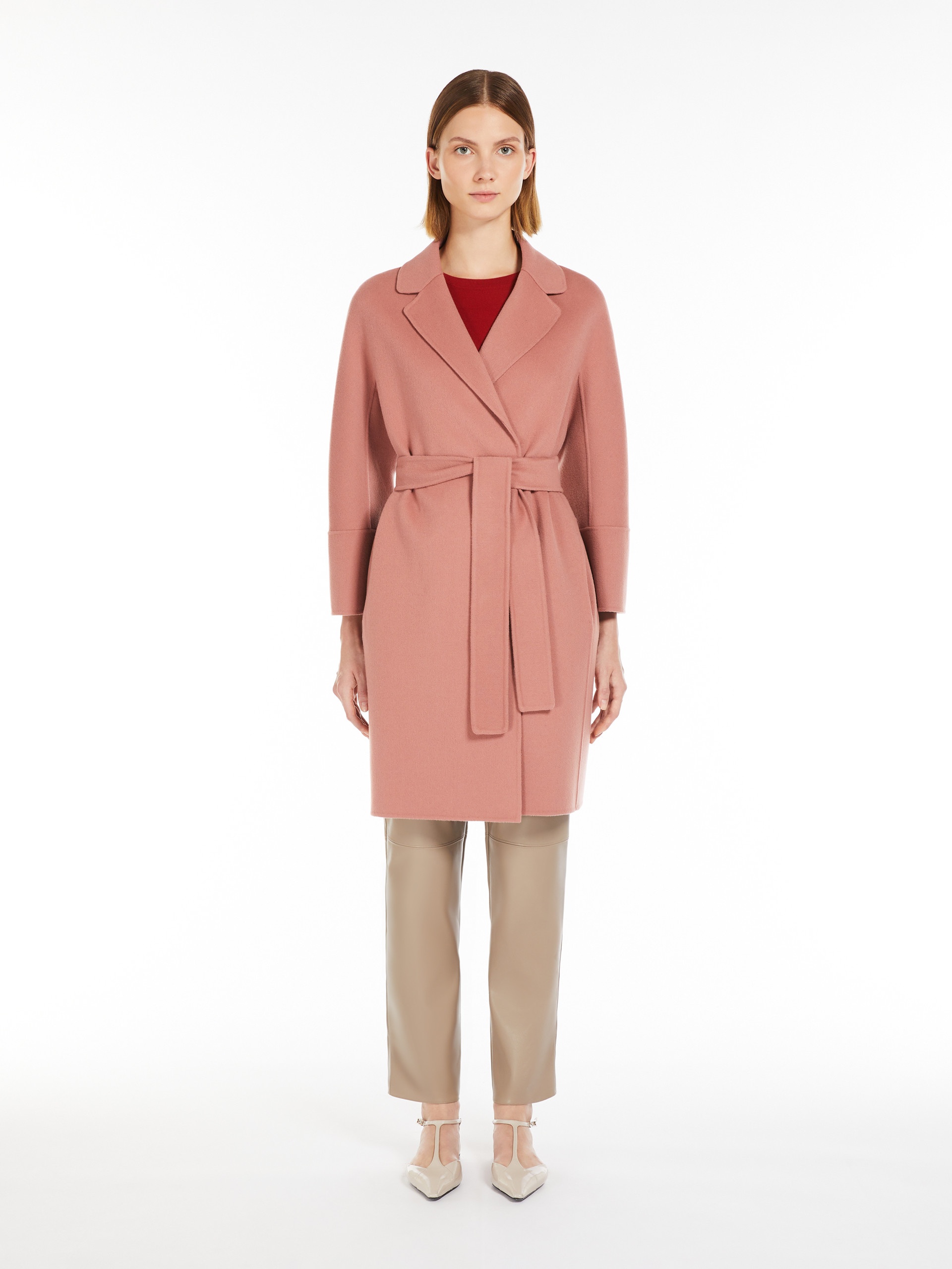 ARONA Short double-faced wool coat - 3