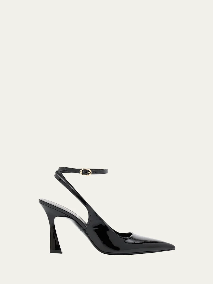 Vinnie Patent Leather Ankle-Strap Pumps - 1