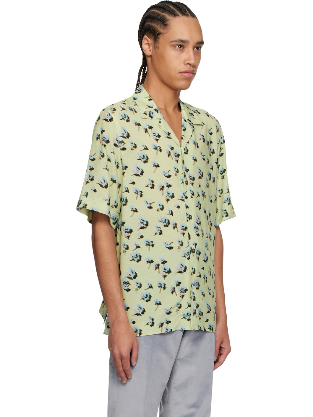 Green Short Sleeve Regular Fit Shirt - 2
