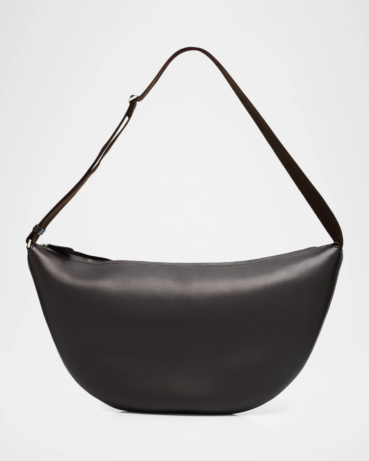 Men's Crescent Leather Crossbody Bag - 1