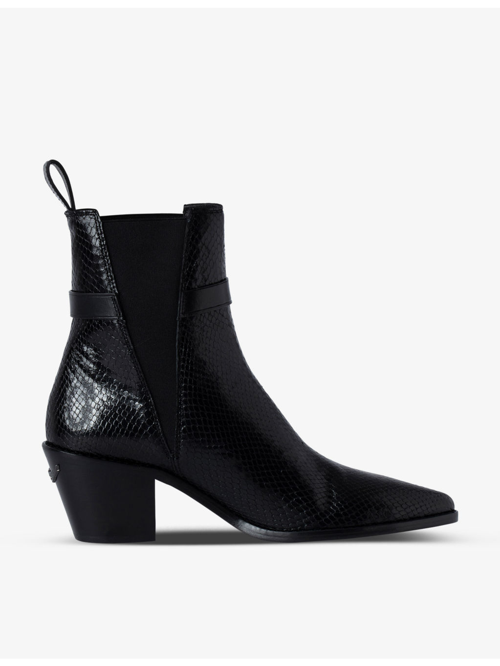 Tyler python-effect leather ankle boots - 3