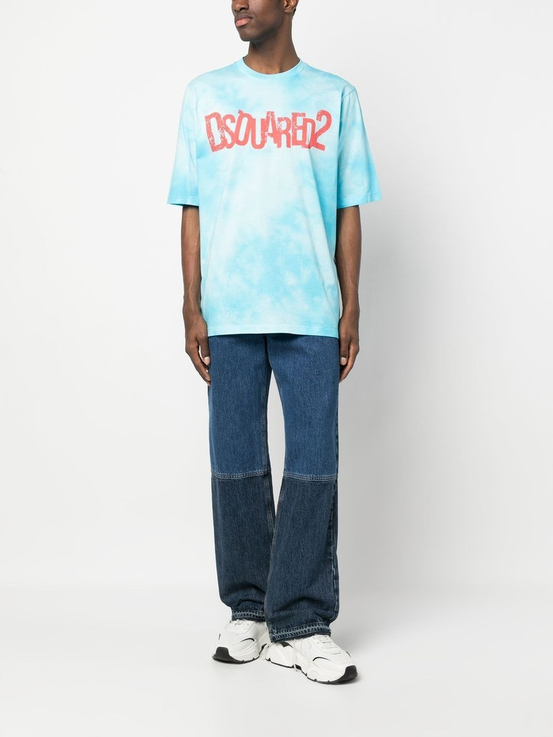 DSQUARED2 logo-print tie-dye T-shirt outlook