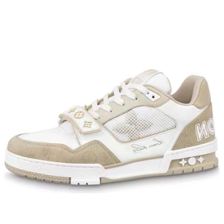 LOUIS VUITTON LV Trainer 'White Beige Velcro' 1A9ZC2 - 1