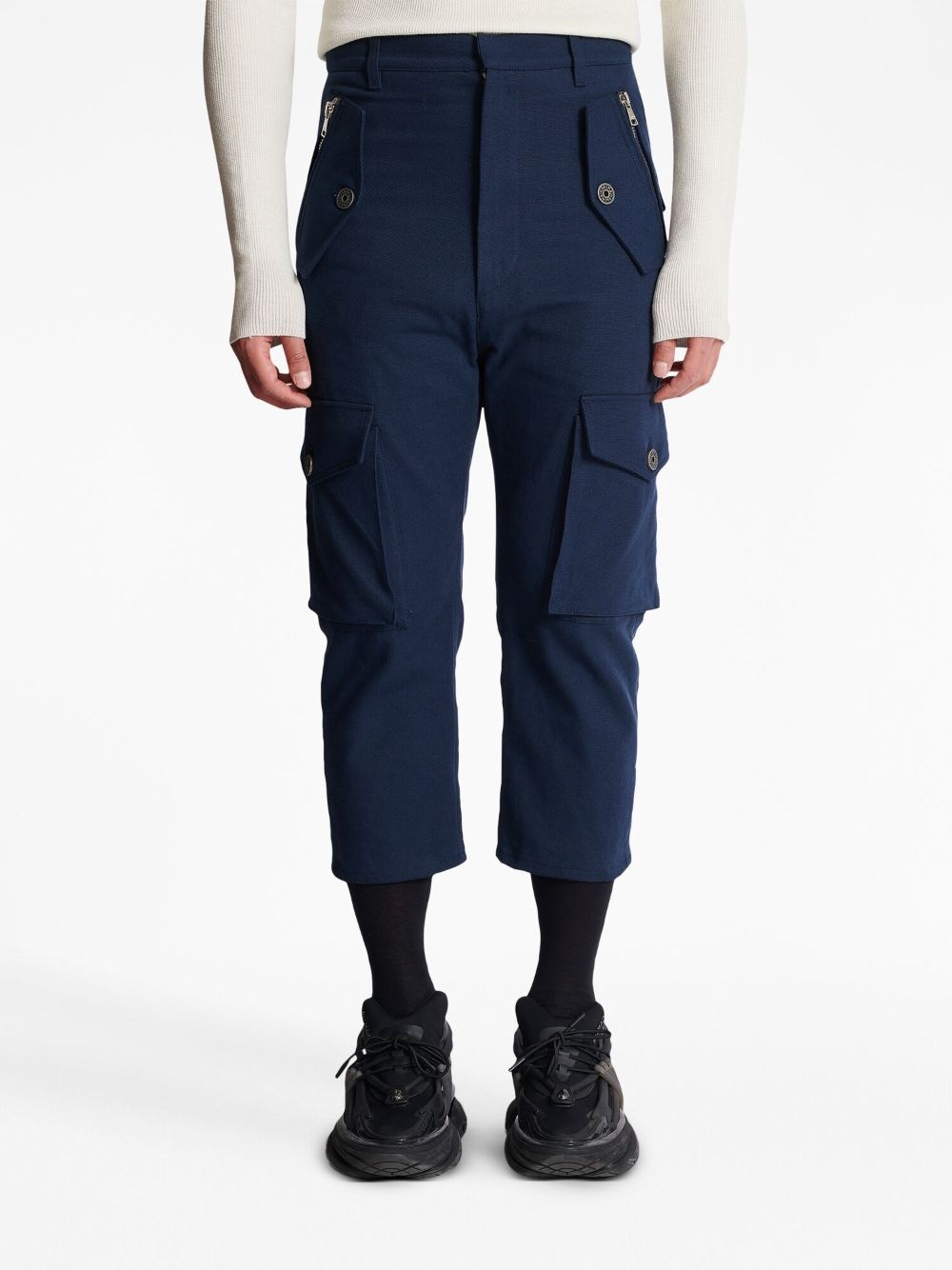cargo cotton cropped trousers - 5
