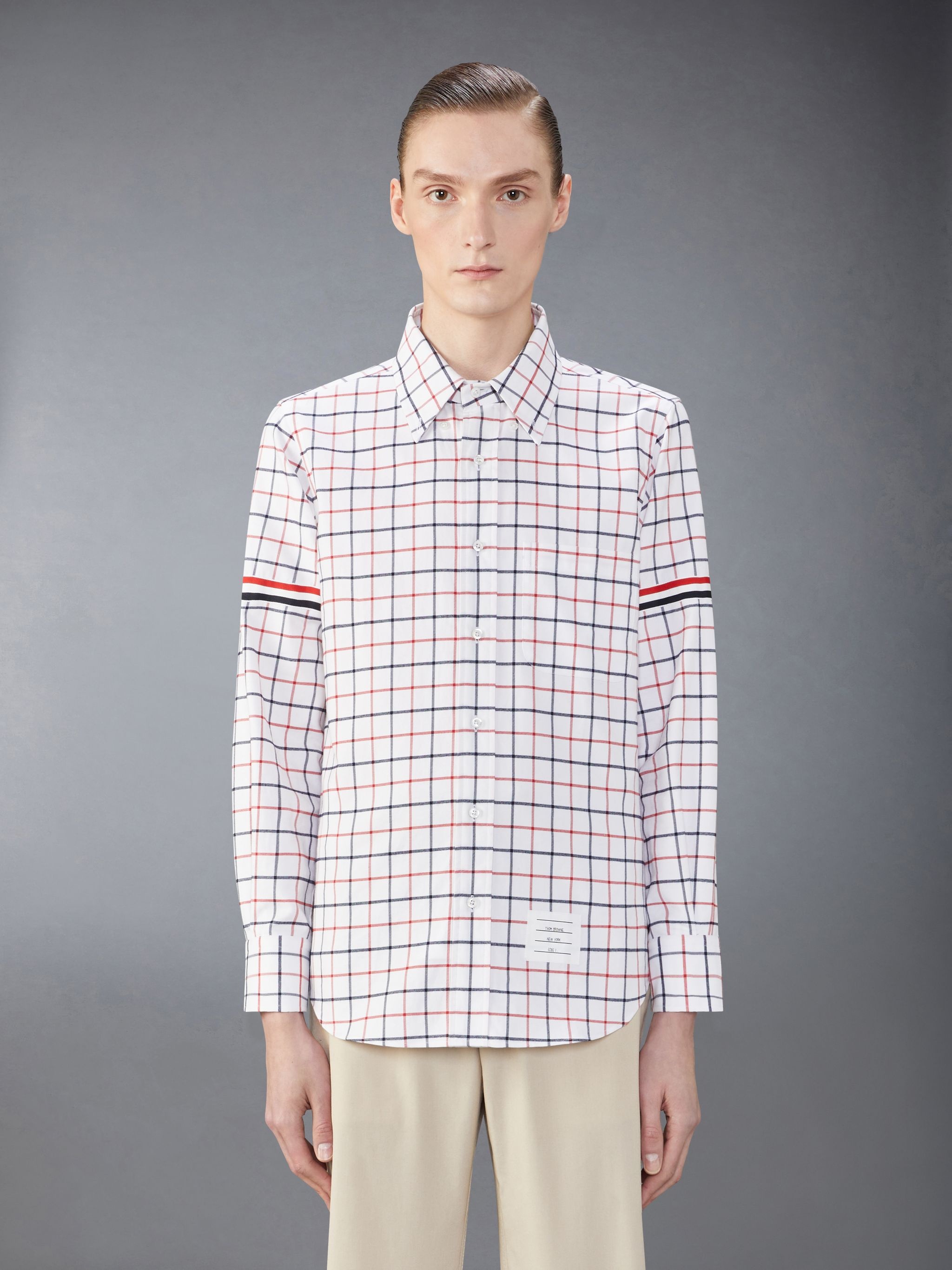 Check Cotton Flannel Armband Shirt - 2
