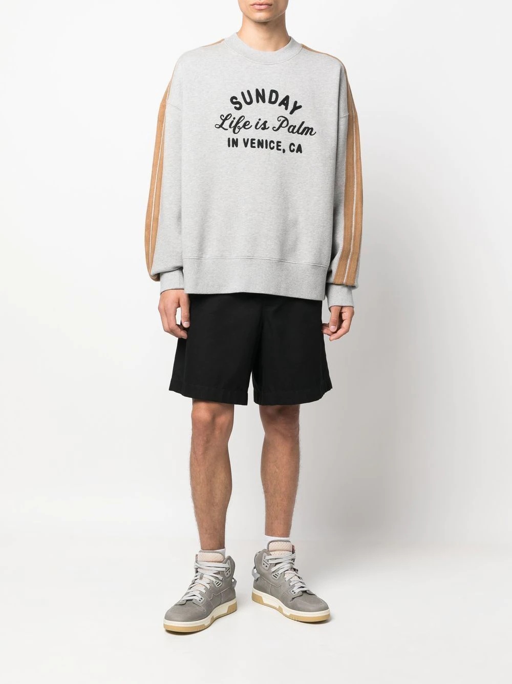 slogan-embroidered sweatshirt - 2