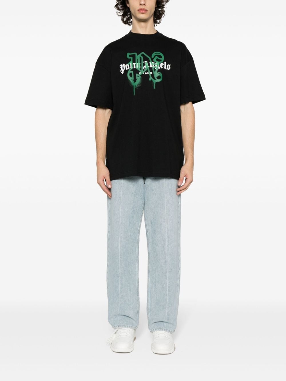 grafitti-print T-shirt - 2