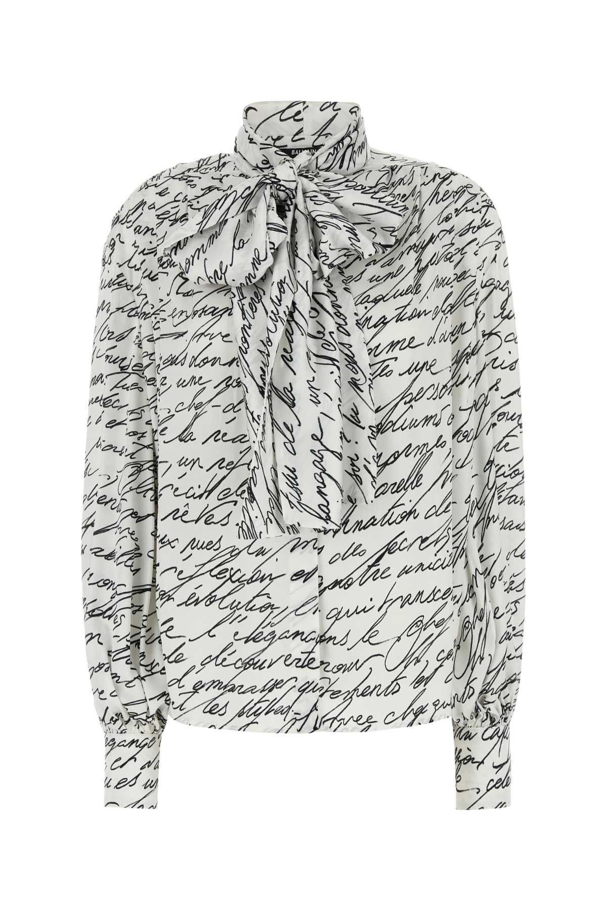 Balmain Women Printed Satin Shirt - 1