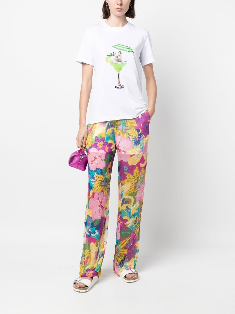 MSGM graphic-print crew-neck T-shirt outlook
