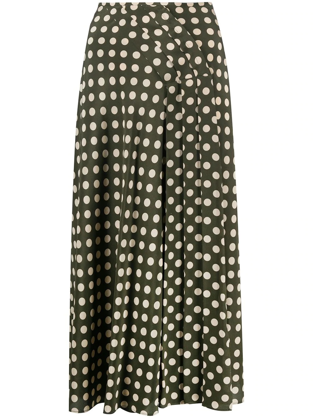 polka dot silk skirt - 1