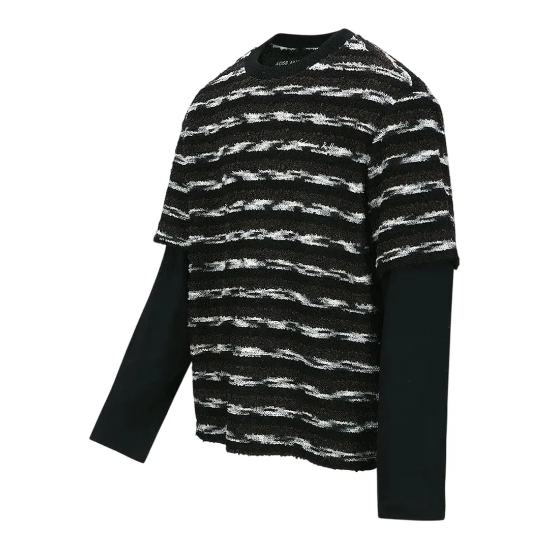 Unisex Stripe Layered Sweater - 2