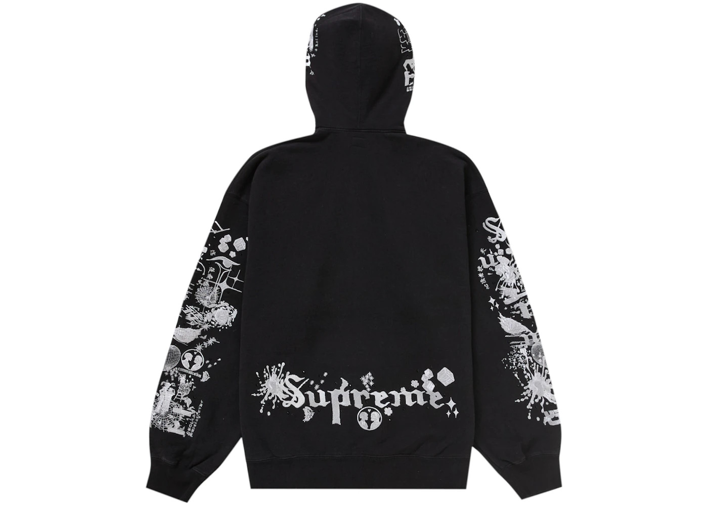 Supreme AOI Zip Up Hooded Sweatshirt Black - 2