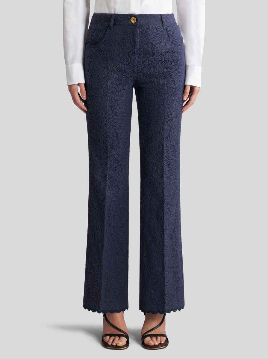 PAISLEY JACQUARD TROUSERS - 2