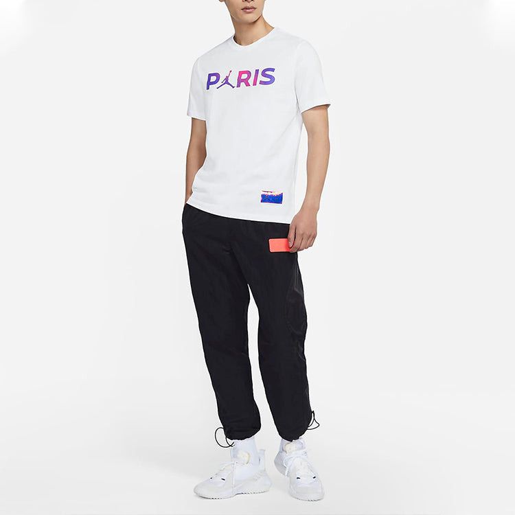 Air Jordan Paris Saint-Germain Casual Sports Round Neck Short Sleeve White CZ0802-100 - 3