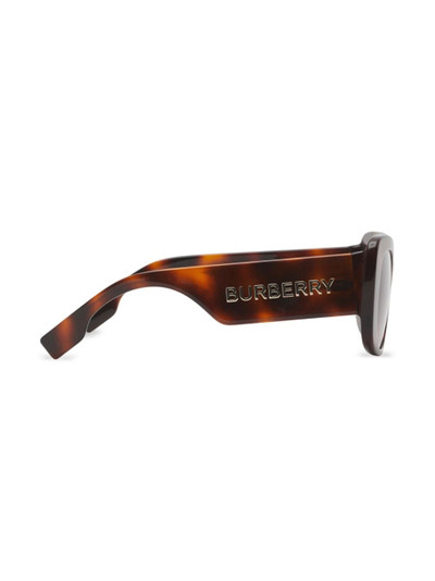 Burberry logo-embossed oversize-frame sunglasses outlook