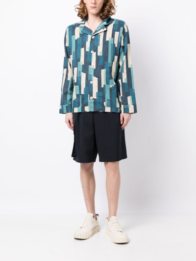 CLOT geometric-print button-up shirt outlook