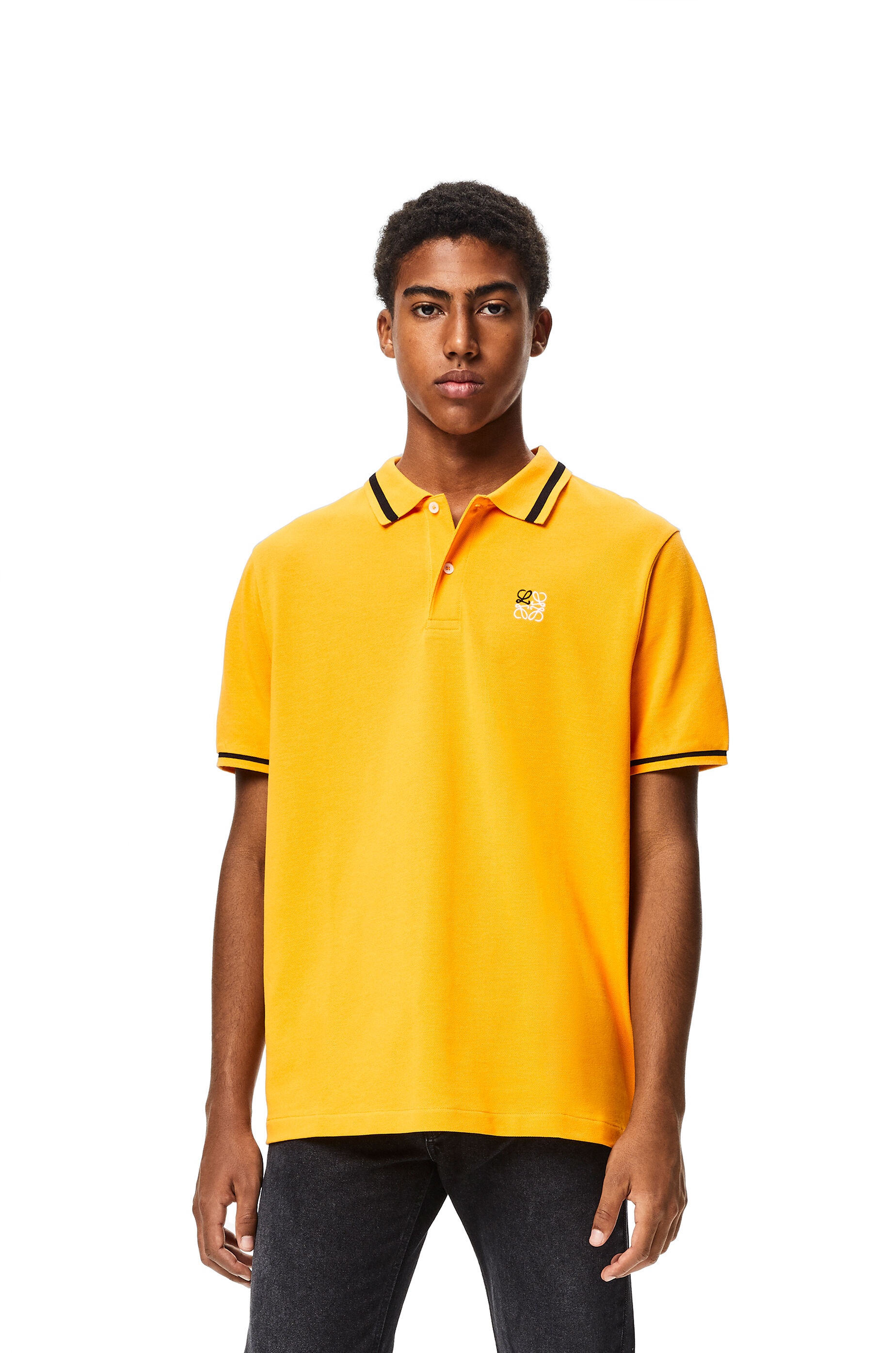 Anagram embroidered polo in cotton - 3