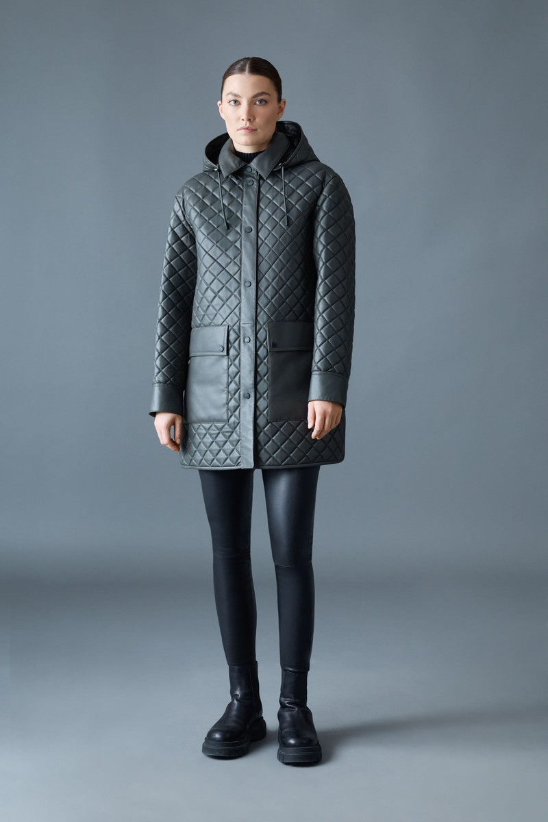 MACKAGE LITZY Quilted Leather Jacket with Hood outlook