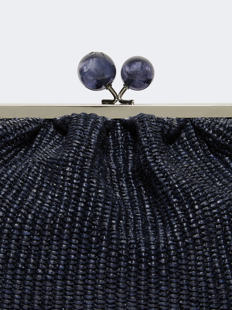 FORTUNA Medium raffia-effect Pasticcino bag - ULTRAMARINE 4