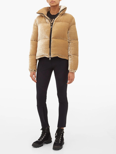 Moncler Rimac velvet high-neck quilted jacket outlook