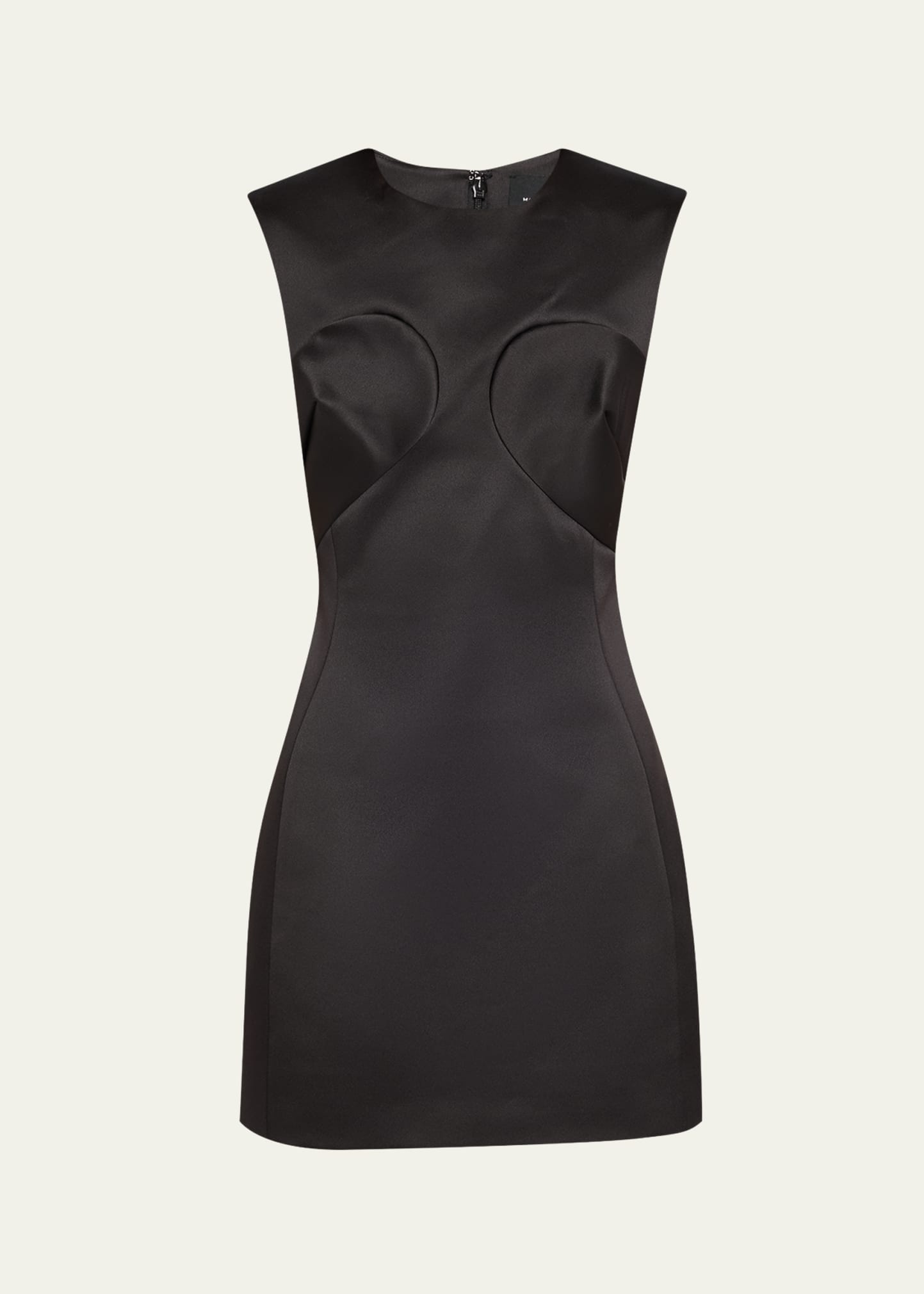 Seamed Up Satin Sleeveless Mini Dress - 1