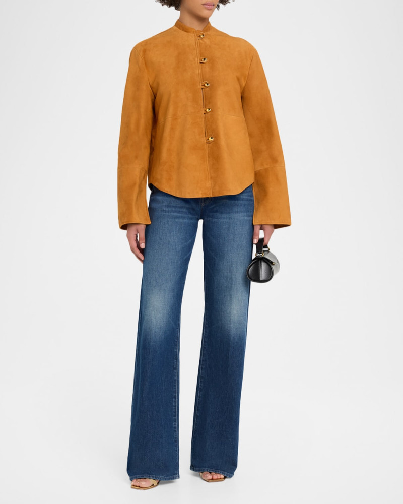 ADAM LIPPES Rhys Jacket In Suede outlook