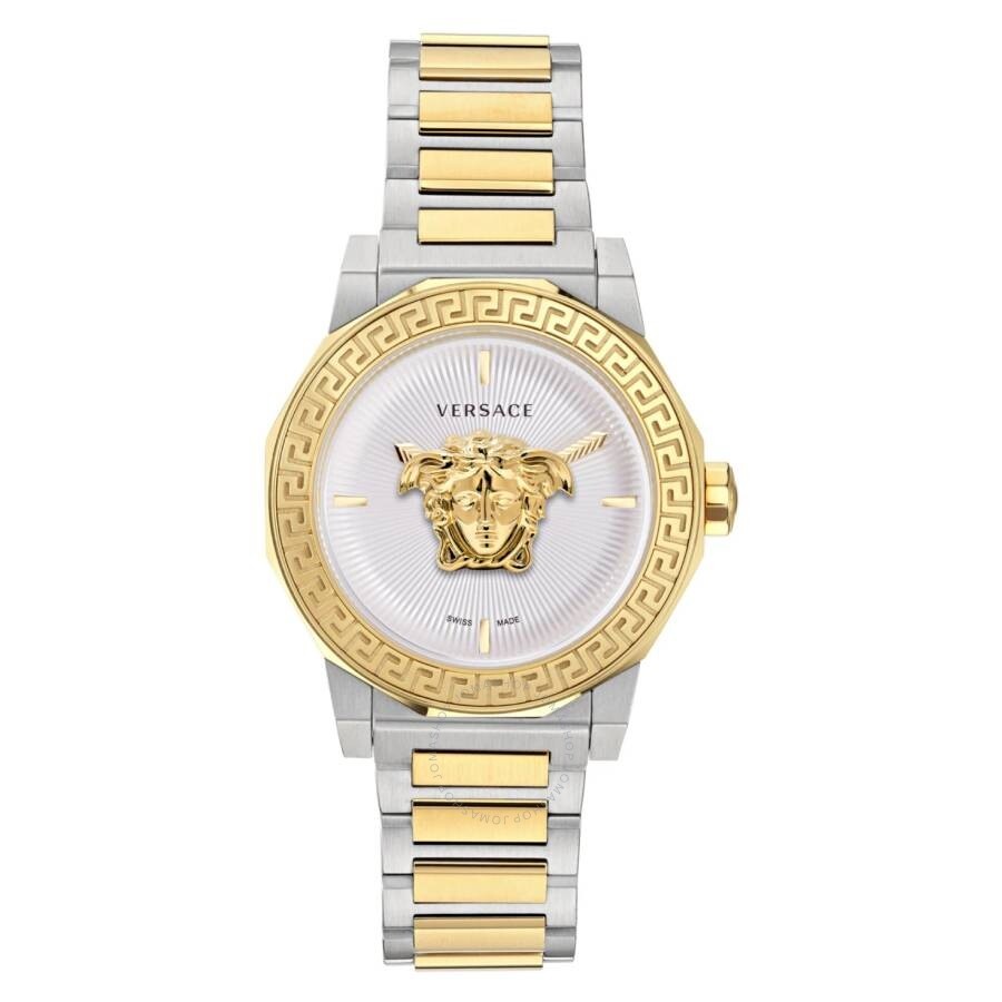 Versace Medusa Quartz White Dial Two-Tone Ladies Watch VE7B00423 - 1