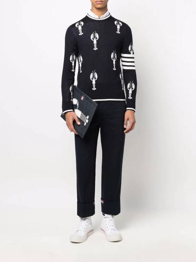 Thom Browne lobster intarsia-knit wool jumper outlook