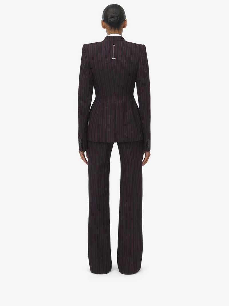 Pinstripe Single-breasted Jacket 6