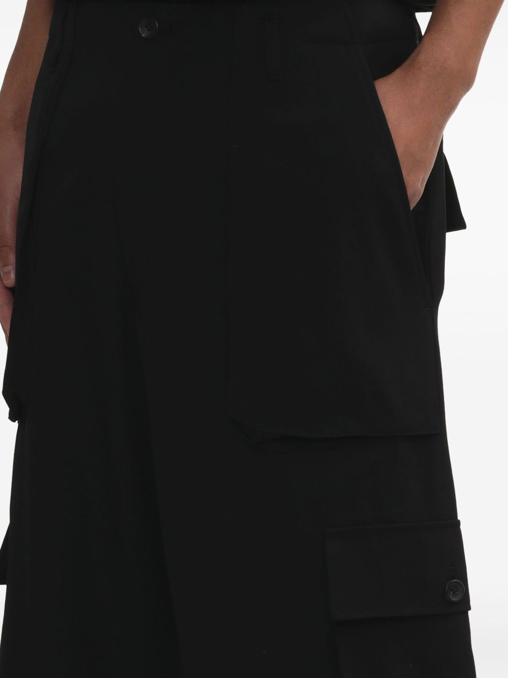 multi-pocket wool trousers - 5
