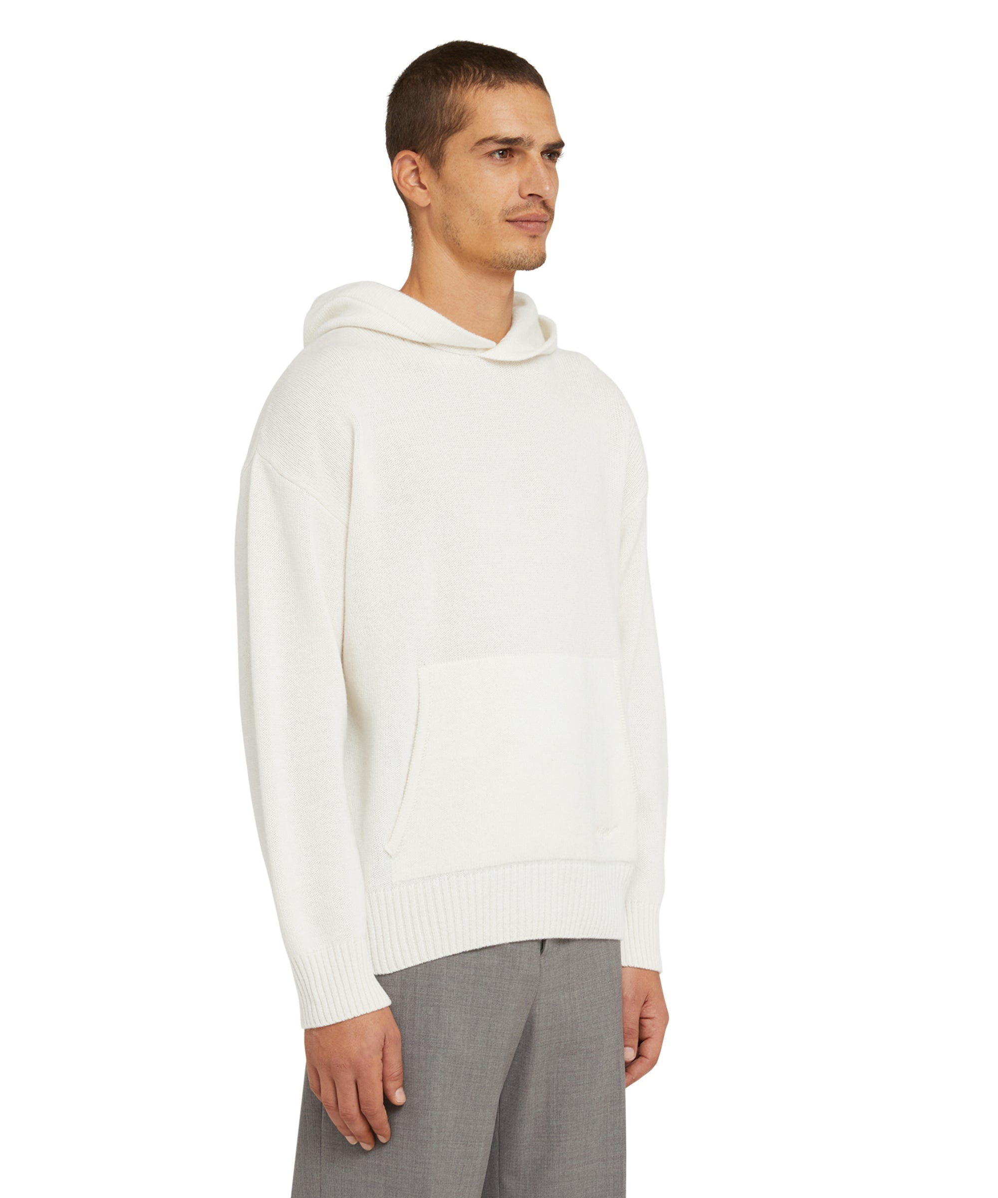 "Cable color-block Cashmere blend" crewneck sweater - 4