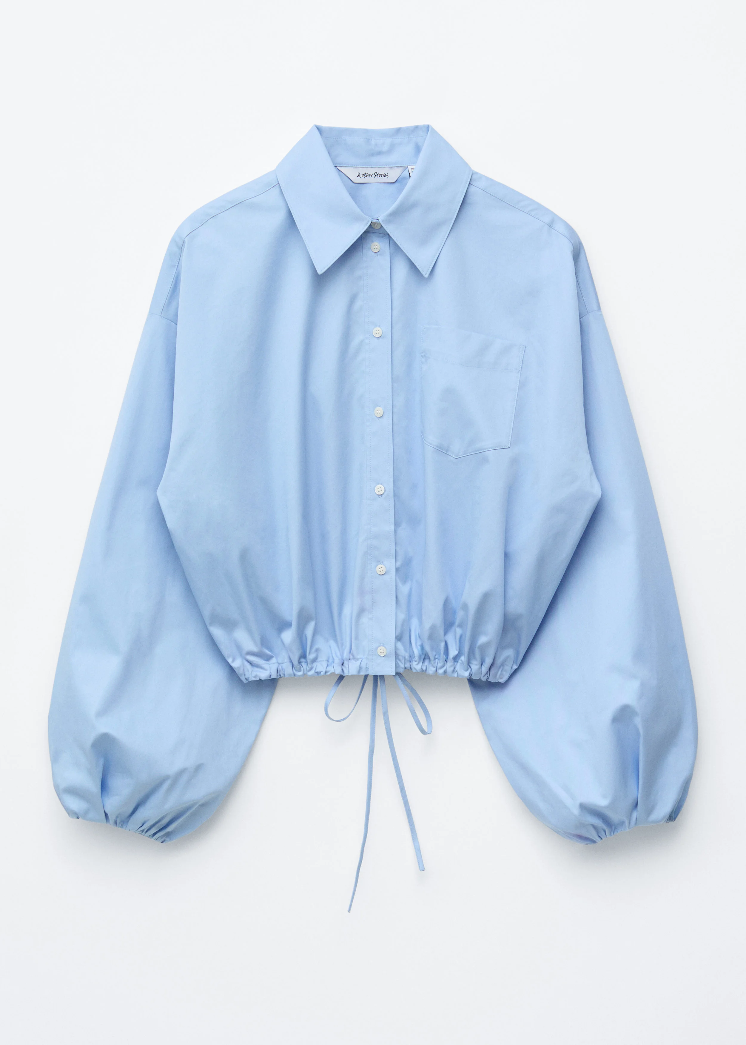 Cropped Drawstring Shirt - 1
