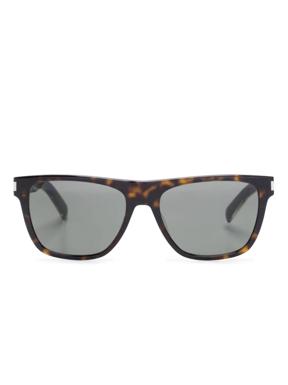tortoiseshell-effect square-frame sunglasses - 1